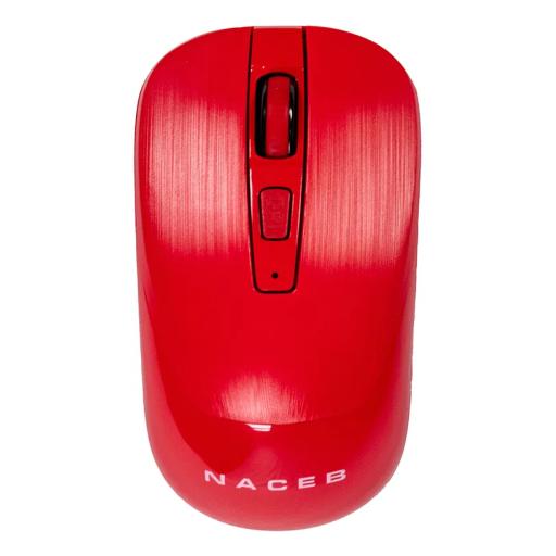 [NACEBTECHNOLOGY_NA-0137R] MOUSE INALAMBRICO NACEB (NA-0137R) USB 2.4, 1600DPI, 3*BOTONES+RUEDA, ROJO