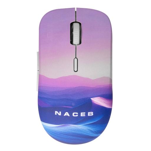 [NACEBTECHNOLOGY_NA-0138B] MOUSE INALAMBRICO NACEB (NA-0138B) DISEÑO IMPRESO, USB 2.4, 1600DPI, 3*BOTONES+RUEDA