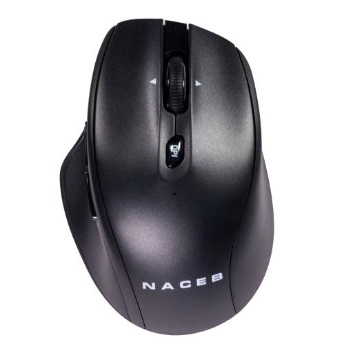 [NACEBTECHNOLOGY_NA-0139N] MOUSE INALAMBRICO NACEB (NA-0139N) DUAL MODE, USB 2.4, BLUETOOTH, 1600DPI, 5*BOTONES+RUEDA, NEGRO
