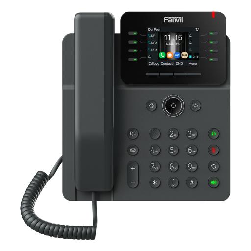 [FANVIL_V62G] Fanvil Teléfono IP Empresarial, 12 líneas SIP, pantalla a color 2.8", PoE, puertos Gigabit, conferencia local de 6 vías.