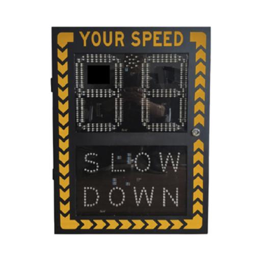 [HIKVISIONDIGITALTECHNOLOGY_YJP5474-28-1-R] Hikvision Digital Technology Radar Medidor de Velocidad de 2 Dígitos  / Puerto de Red/ Detección de Exceso de Velocidad / Rango de 2 a 99 km/h