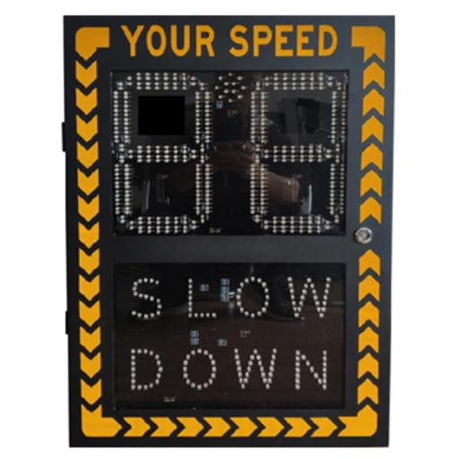 [HIKVISIONDIGITALTECHNOLOGY_YJP5474-28-1-R] Hikvision Digital Technology Radar Medidor de Velocidad de 2 Dígitos  / Puerto de Red/ Detección de Exceso de Velocidad / Rango de 2 a 99 km/h