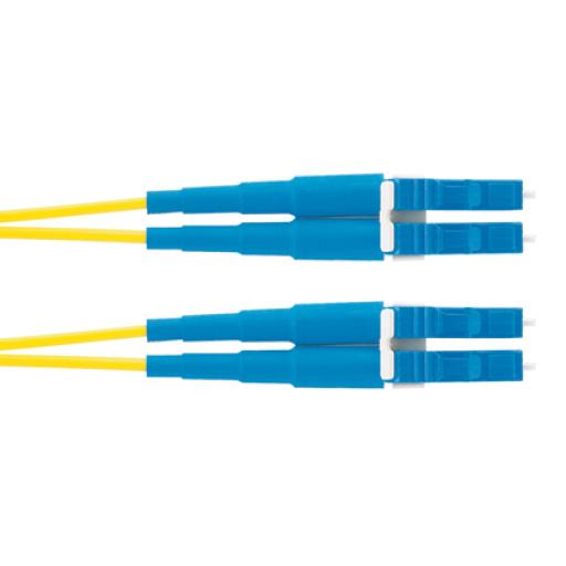 [PANDUIT_F92ERLNLNSNM025] Panduit Jumper de Fibra Optica Monomodo 9/125 OS2, LC-LC Duplex, OFNR (Riser), Color Amarillo, 25 Metros