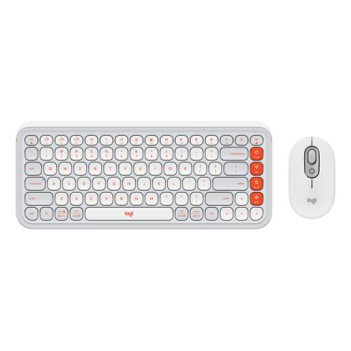 [LOGITECH_920-013055] KIT LOGITECH POP ICON TECLADO/MOUSE BT OFFWHITE/ORANGE (920-013055)