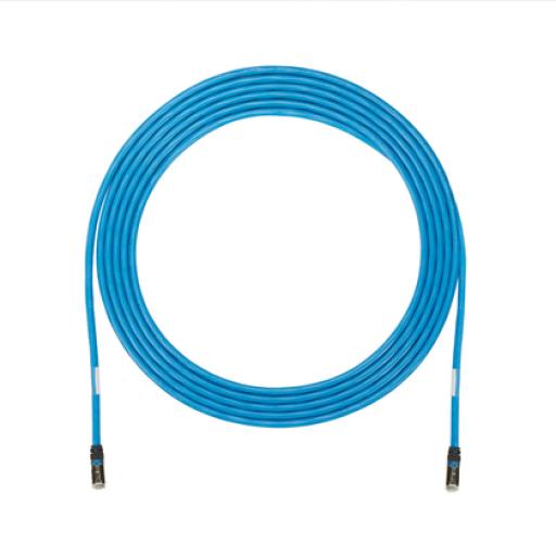 [PANDUIT_UZPPBU100] Panduit Cable de Zona U/UTP Cat6A, Con Plug Modular en Cada Extremo, Conductor 23 AWG Sólido, CMP (Plenum), 100 ft, Color Azul