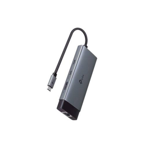 [TPLINK_UH6120C] TPLINK Adaptador HUB 6 en 1, 1 puerto USB-C entrada, 1 puerto HDMI 4K, 1 puerto Ethernet Gigabit, 1 puerto USB-C y 2 puertos USB-A