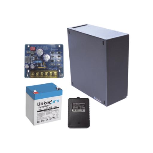 [EPCOM_KIT16B2LK5] Epcom Kit con fuente PLB2 con salida de 12 Vcc a 2.5 Amper, incluye transformador y batería de 12 V a 5.5 Amper 