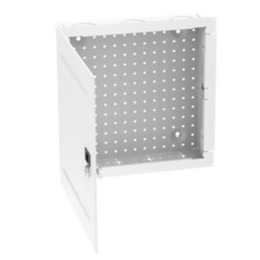 [PANDUIT_MS14EHDS] Panduit Gabinete Multipropósito de Montaje en Pared, de 14 in de Altura, Con Puerta Reversible, Fabricado en Acero, Color Blanco