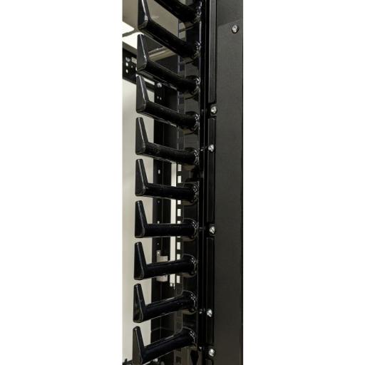 [PANDUIT_XGL-FMS42B] Panduit Kit de Dedos Para Administración de Cables en Gabinetes FlexFusion™ Light, de 42 UR,  Dedos de 100 mm de Longitud, Color Negro 