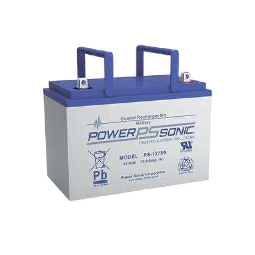[POWER-SONIC_PS-12750-T6] Power-Sonic Batería 12V, 78.6AH, Para Respaldo, Tecnologías AGM/VRLA, 10-12 Años Vida Útil, Terminales T6, Reconocida UL   