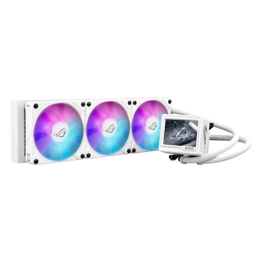 [ASUS_ROG RYUJIN III 360 ARGB EXTREME WHT] VENTILADOR P/CPU ASUS (ROG RYUJIN III 360 ARGB EXTREME WHT)3FANS 120MM,LCD 3.5",ENFRIAMIENTO LIQUIDO