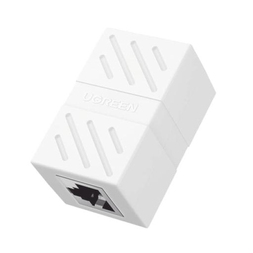 [UGREEN_20311] Ugreen Acoplador (Extensor de Cable Ethernet RJ45 a RJ45) | 1000Mbps | Compatibilidad con Cat7 Cat6A Cat6 Cat5e | Compatible con POE | Ignífugo | ABS | Color Blanco.