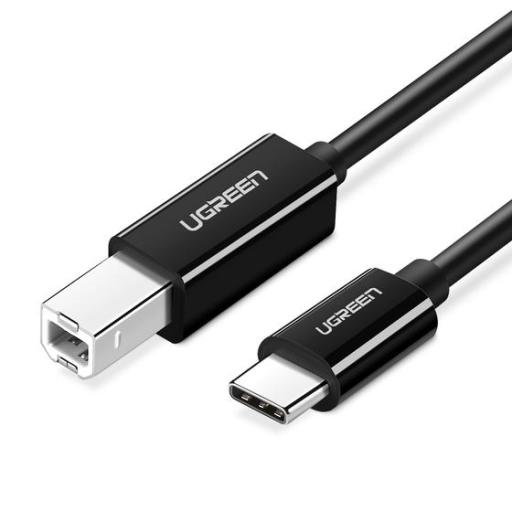[UGREEN_50446] Ugreen Cable de Impresora o escáner USB-C | 1m (6 pies) | USB Tipo C a USB 2.0 Tipo B | Soporta Thunderbolt 3 | Alta velocidad | DAC | Compatible con Brother HP, Canon, Lexmark, Epson, Dell, Xerox, Samsung, etc.