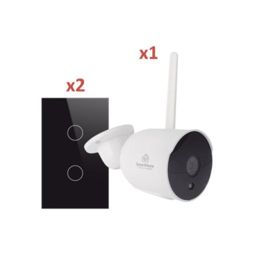 [SMARTHOMEBYEPCOM_SH1CAM2SK] SMARTHOME BY EPCOM (Wifi) KIT 1 camara Wifi y 2 apagadores inteligentes Wifi