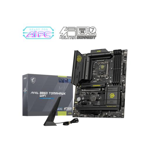 [MSI_MAG B860 TOMAHAWK WIFI] MOTHERBOARD MSI (MAG B860 TOMAHAWK WIFI) SOCKET 1851, 4*DDR5 9200 MHZ, HDMI, DP, 3*M.2, ATX