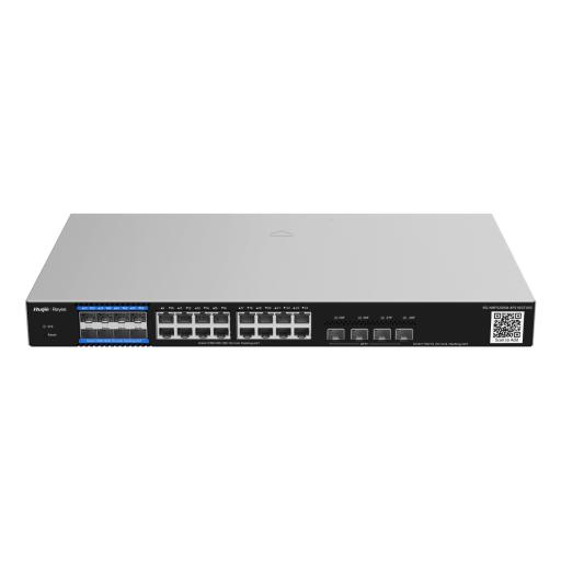 [RUIJIE_RG-NBF5200M-8FS16GT4XS] RUIJIE e-Lighten OLT / Switch Hibrido, Capa 3 con 8 Puertos PON 1G, 16  Puertos Ethernet 1G y 4 Puertos SFP+ 10G, perfecto para migrar a Soluciones de Fibra PON hasta 256 ONUs