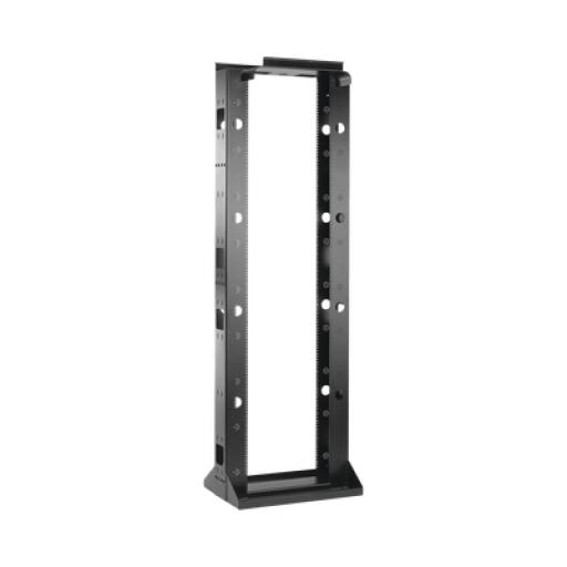 [HOFFMAN_ESDR19FM45U] HOFFMAN Rack de 2 Postes Sísmico, Estándar de 19 in, Rieles Numerados y Roscados #12-24, Fabricado en Acero, 45 Unidades de Rack, Color Negro
