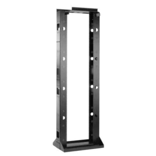 [HOFFMAN_ESDR19FM45U] HOFFMAN Rack de 2 Postes Sísmico, Estándar de 19 in, Rieles Numerados y Roscados #12-24, Fabricado en Acero, 45 Unidades de Rack, Color Negro