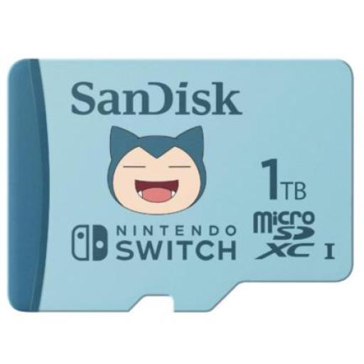 [SANDISK_SDSQXAO-1T00-GN6ZK] Sandisk Memoria SanDisk Pokemon Snorlax MicroSDXC UHS-I de 1TB para Nintendo Switch Color Azul