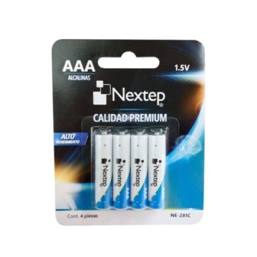 [NEXTEP_NE-281C] Nextep Pilas Nextep AAA Alcalinas LR03 1.5V c/4 Piezas