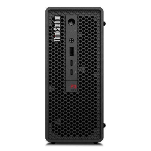 [LENOVO_30HBS5NK00] Lenovo Workstation Lenovo ThinkStation P3 Ultra Intel Core i7-14700 vPro E-cores up to 4.20GHz 33MB Windows 11 Pro 64 16.0GB 1x512GB SSD M.2 2280 PCIe Gen4 Performance TLC Opal Intel UHD Graphics 770 BT 5.1 or above Intel AX211vPro 3 Year On-site Calliope Black-