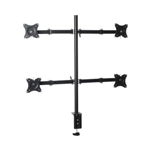 [EPCOM_EPS710ED4] Epcom Montaje de Escritorio articulado para 4 monitores de 13 a 27" /  Soporta hasta 15 kg / Vesa 75 x 75 / 100 x 100 / Acero 