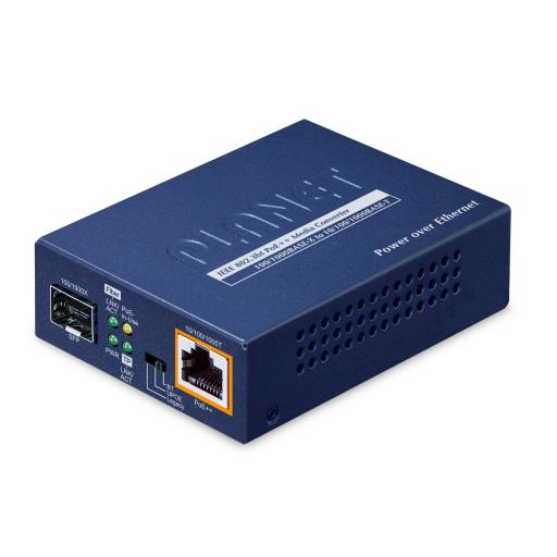 [PLANET_GUP-805A-60W] Planet Convertidor de Medios 100/1000BASE-X SFP a 10/100/1000BASE-T 802.3bt PoE++ (60 Watts)