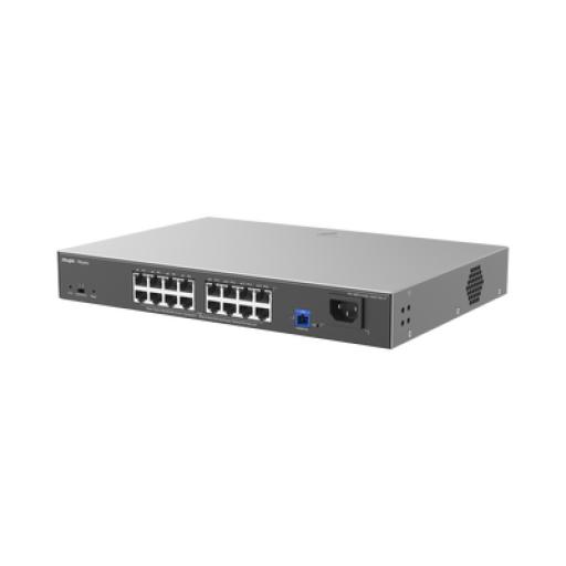 [RUIJIE_RG-NBF2100S-16GT1SC-P] RUIJIE e-Lighten ONU / Switch PoE+ Hibrido, Capa 2 con un Puerto PON 1G y 16 Puertos Ethernet PoE+ 1G hasta 240 Watts y 100 Clientes