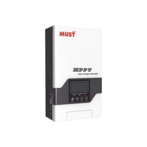 [MUST_PC188025F] MUST Controlador Solar MPPT 80A 12/24/36/48V, Máximo Voltaje de Circuito Abierto Voc 245Vcc, Configurable para Baterías de Litio