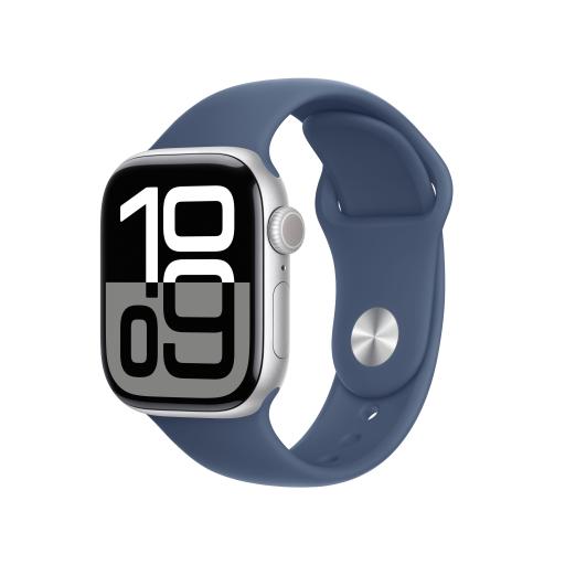 [APPLE_MWWC3AM/A] Apple APPLE WATCH SERIES 10 GPS 42MM SILVER ALUMINIUM CASE WITH DENIM SP