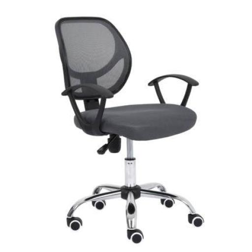 [NEXTEP_NE-650SG] Nextep Silla Secretarial Nextep de Altura Ajustable Tela Gris Base Giratoria