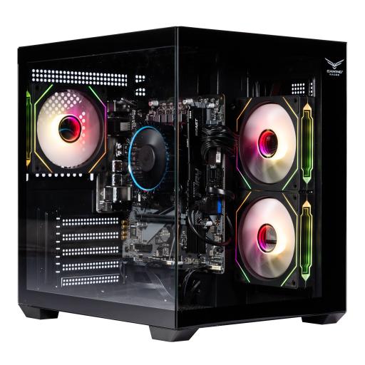 [NACEBTECHNOLOGY_NA-0636N] GABINETE NACEB (NA-0636N) GAMER MINI-PECERA, M-ATX, NEGRO, VENTANA, INCLUYE 3* VENTILADORES ARGB
