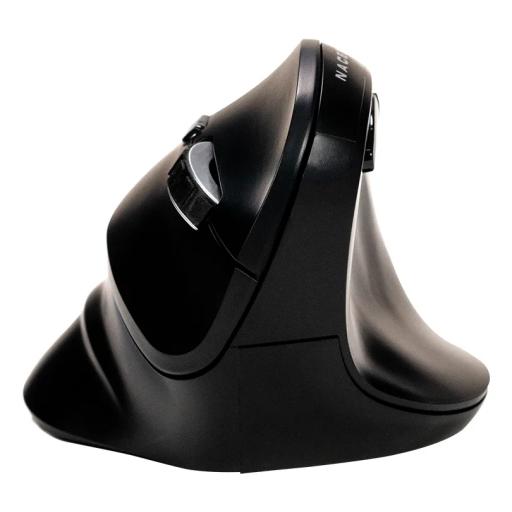 [NACEBTECHNOLOGY_NA-0130] MOUSE INALAMBRICO NACEB (NA-0130) VERTICAL, USB, BLUETOOTH, 1600DPI, 5*BOTONES+RUEDA, NEGRO