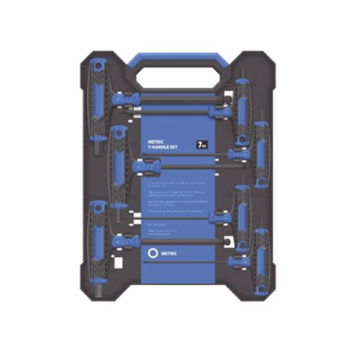[PRECISION_PST-H03-007] Precision Juego de 7 Llaves Hexagonales ( Allen )  Milimétricas con Cabeza Redonda y Mango T.  