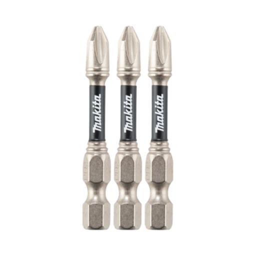 [MAKITA_T-04531] Makita Punta Reforzada de 2" Phillips #2 Impact XPS®, Paquete con 3 piezas