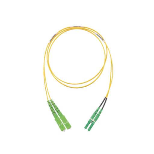 [PANDUIT_F92ERANB1SNM002] Panduit Jumper de Fibra Optica Monomodo 9/125 OS2, SC/APC-LC/APC Duplex, OFNR (Riser), Color Amarillo, 2 Metros