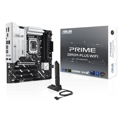 [ASUS_PRIME Z890M-PLUS WIFI] MOTHERBOARD ASUS (PRIME Z890M-PLUS WIFI) SOCKET 1851,4*DDR5,HDMI,USB-C,VGA,PCIE-4.0,WIFI7,MICRO ATX