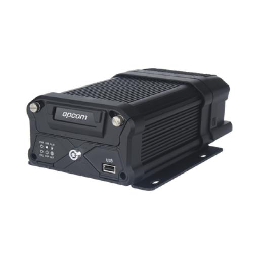 [STREAMAX_XMRN404AHDS] STREAMAX NUBE EPCOMGPS / DVR móvil / almacenamiento en HDD / 4 canales AHD + 4 canales IP / compresión de video H.265 / CHIP IA embebido