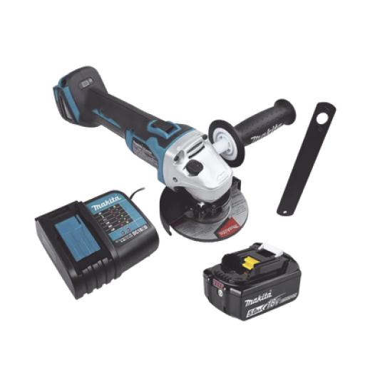 [MAKITA_DGA456STX2] Makita Mini esmeril Inalámbrico de 4-1/2 " 8.500 rpm, Incluye 1 bat. li-ion 18v/5.0 a.h y Cargador