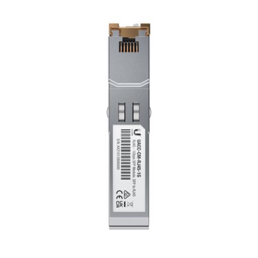 [UBIQUITIINC._UACC-CM-RJ45-1G] UBIQUITI INC. UFiber Módulo de fibra SFP convertidor a cobre RJ45 10/100/1000 Mbps, distancia hasta 100 m