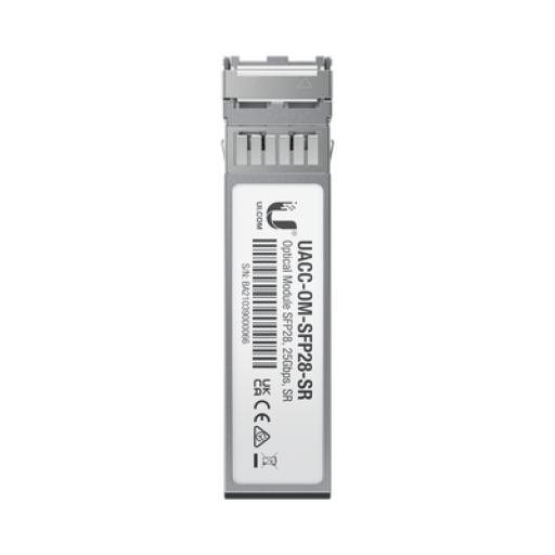[UBIQUITIINC._UACC-OM-SFP28-SR] UBIQUITI INC. Transceptor de fibra óptica multimodo SFP28 hasta 25 Gbps con 2 conectores LC, hasta 100 mts