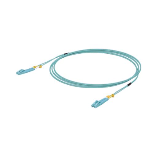 [UBIQUITIINC._UACC-OFC-MM-3M] UBIQUITI INC. Jumper de Fibra Óptica Multimodo LC-LC duplex 10 G, 50/125 OM3, Color Aqua, 3 Metros