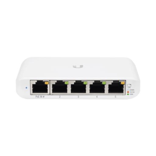 [UBIQUITIINC._USW-FLEX-MINI] UBIQUITI INC. Switch UniFi Administrable Compacto de 5 Puertos 10/100/1000 Mbps, soporta entrada de PoE 802.3af/at