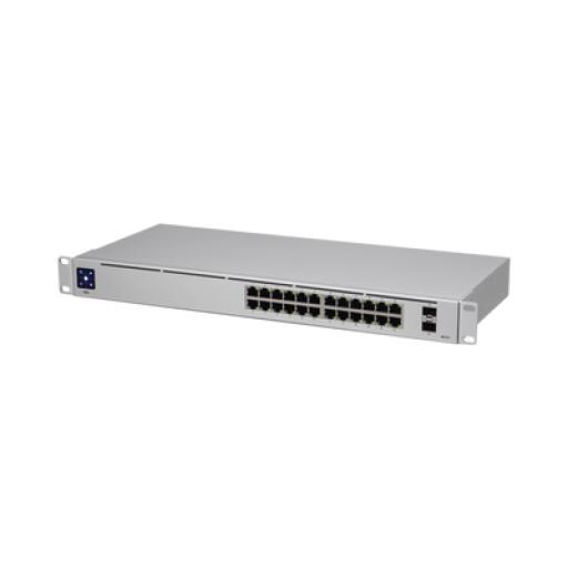 [UBIQUITIINC._USW-24] UBIQUITI INC. UniFi Switch USW-24, Capa 2 de 24 puertos 10/100/1000 Mbps + 2 puertos 1G SFP, pantalla informativa