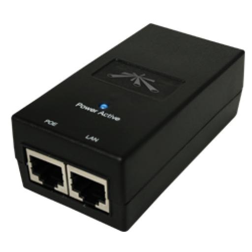 [UBIQUITIINC._POE-24-12W-G] UBIQUITI INC. Adaptador PoE Ubiquiti de 24 VDC, 0.5 A con puerto Gigabit, compatible con airGateway