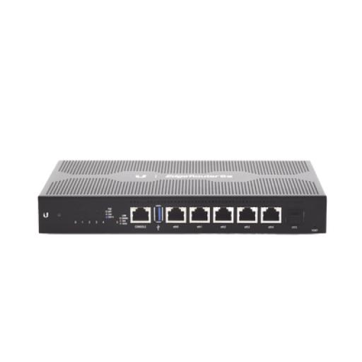 [UBIQUITIINC._ER-6P] UBIQUITI INC. EdgeRouter 6 PoE pasivo 24 V, con 5 puertos 10/100/1000 Mbps + 1 puerto SFP, con funciones avanzadas de ruteo