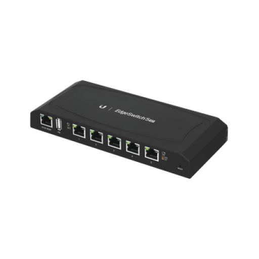 [UBIQUITIINC._ES-5XP] UBIQUITI INC. EdgeSwitch 5XP Administrable de 5 Puertos Gigabit PoE de 24 V Pasivo, con funciones avanzadas de Capa 2