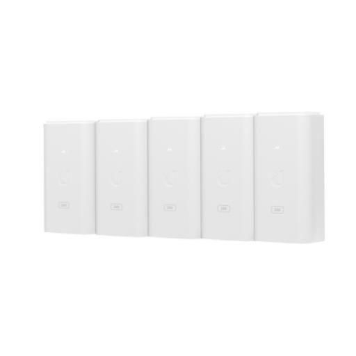 [UBIQUITIINC._POE-24-12W-5P] UBIQUITI INC. 5 Unidades del Adaptador PoE Ubiquiti de 24 VDC, 0.5 A con puerto Gigabit, color blanco