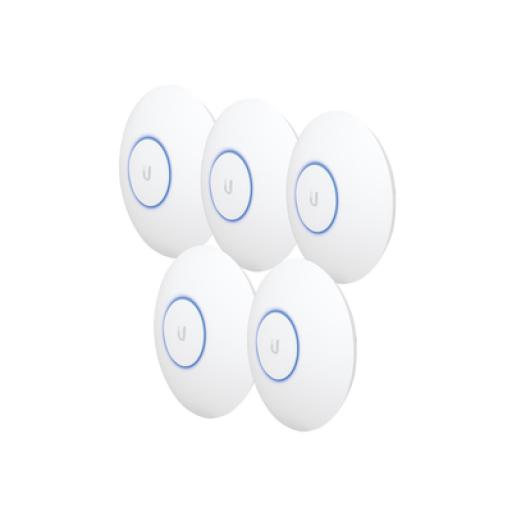 [UBIQUITIINC._UAP-AC-HD-5] UBIQUITI INC. Paquete de 5 Access Point UniFi HD 802.11ac Wave 2 MU-MIMO 4X4 para alta densidad de usuarios, hasta 500 usuarios WiFi (Sin PoE´s)