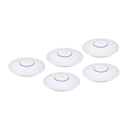 [UBIQUITIINC._UAP-NANOHD-5] UBIQUITI INC. Paquete de 5 Access Point UniFi 802.11ac Wave 2, MU-MIMO4X4 con antena Beamforming, hasta 1.7 Gbps, para interior PoE 802.3af, soportan 200 clientes, No incluyen PoE´s
